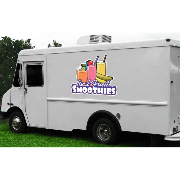 Signmission Safety Sign, 9 in Height, Vinyl, 6 in Length, Real Fruit Smoothies, D-DC-12-Real Fruit Smoothies D-DC-12-Real Fruit Smoothies - main